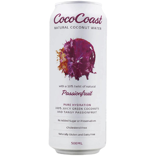 CocoCoast Coconut Water Passionfruit 500ml